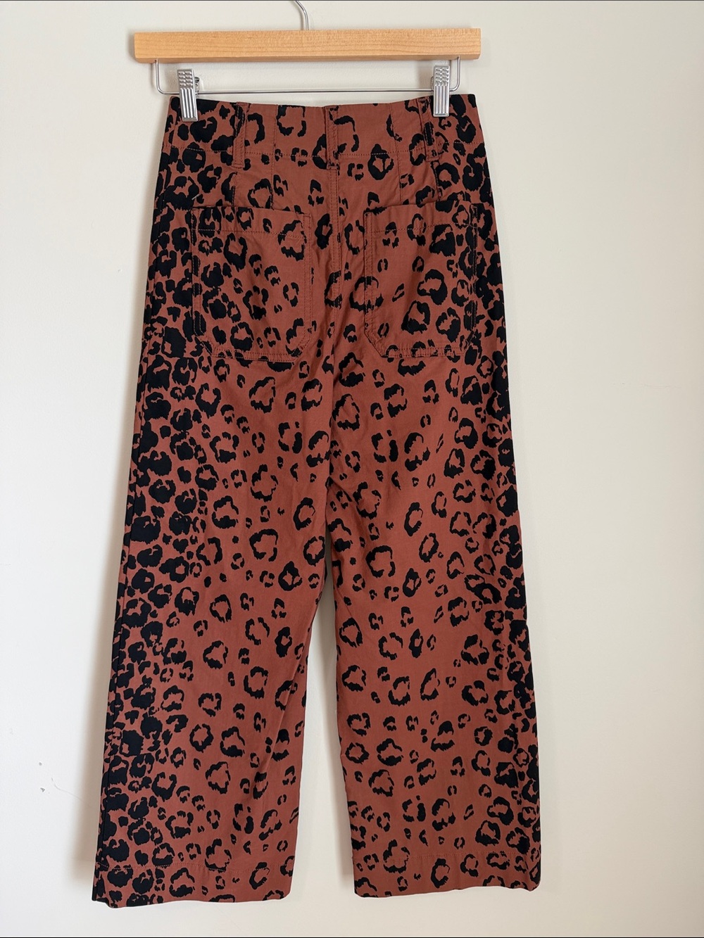 Anthropologie Maeve The Colette Crop Wide-Leg Pants Size 25 Brown Black - Picture 3 of 8